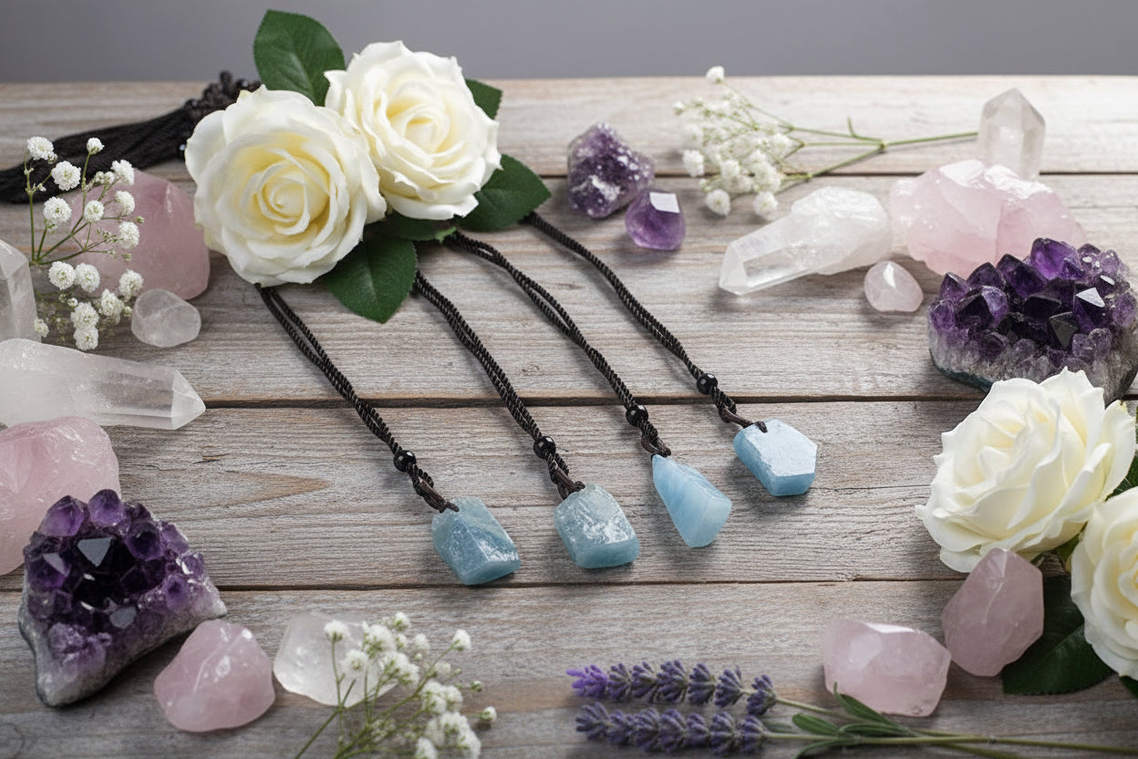 Natuurlijke Aquamarijn Hanger Ketting