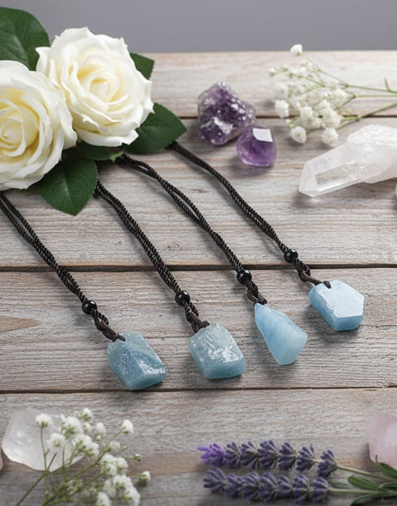 Natuurlijke Aquamarijn Hanger Ketting