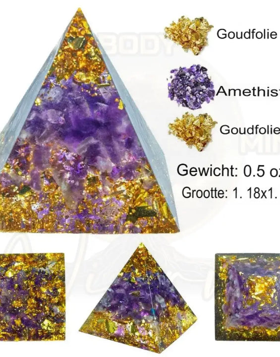 Natural Crystal Energy Generator Pyramid