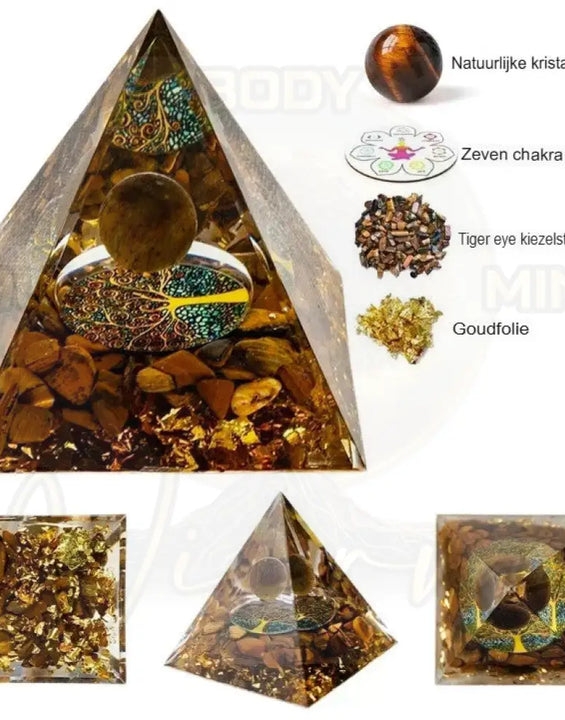 Natural Crystal Energy Generator Pyramid