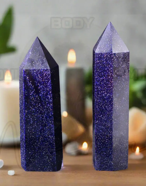 Natural stone and crystal point staff