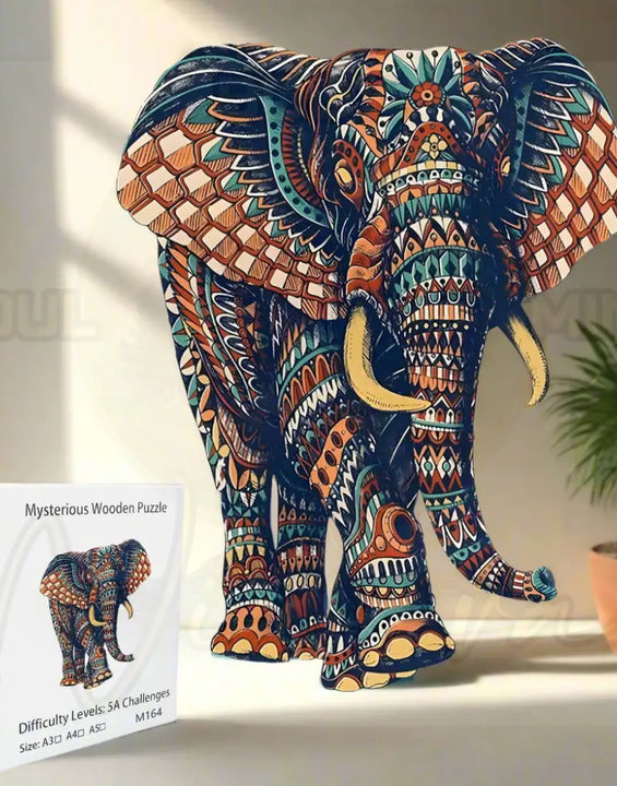 Elephant / Wolf / Fox Wooden Puzzle for Adults